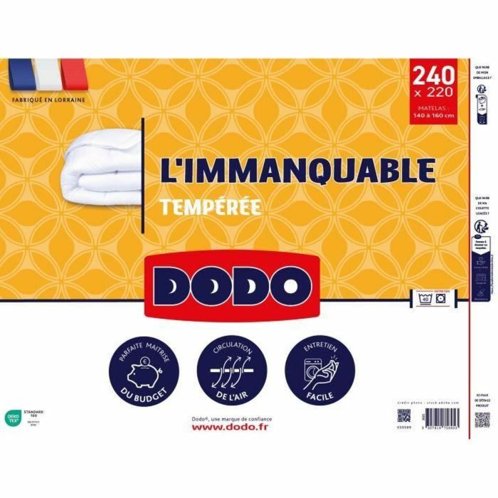 Dodo DOD3307419756953 Edredón nórdico templado 250 g/m² 220x240 cm Blanco