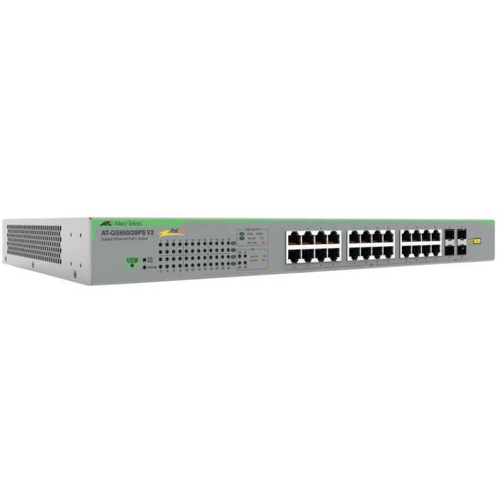Allied Telesis AT-GS950/28PSV2-50 Switch No Administrado Gigabit Ethernet 24 Puertos PoE 185W Montaje en Rack