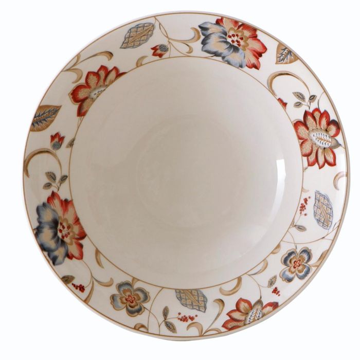 Queen's Jacobean Ensaladera de Cerámica Vitrificada 23,5 cm Juego de 3 Piezas Apilable, Apta para Lavavajillas y Microondas 1 Queen's Jacobean Ensaladera de Cerámica Vitrificada 23,5 cm Juego de 3 Piezas Apilable, Apta para Lavavajillas y Microondas 1