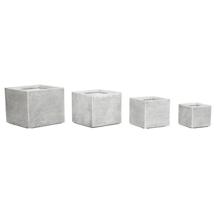 Macetero Terraza Y Jardin DKD Home Decor Gris 37 x 31.5 x 37 cm Set de 4 1 Macetero Terraza Y Jardin DKD Home Decor Gris 37 x 31.5 x 37 cm Set de 4 1