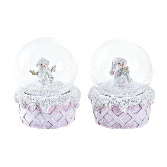 Figura Navidad Fantasia DKD Home Decor Rosa Blanco 7 x 9 x 7 cm (2 Unidades) Figura Navidad Fantasia DKD Home Decor Rosa Blanco 7 x 9 x 7 cm (2 Unidades)