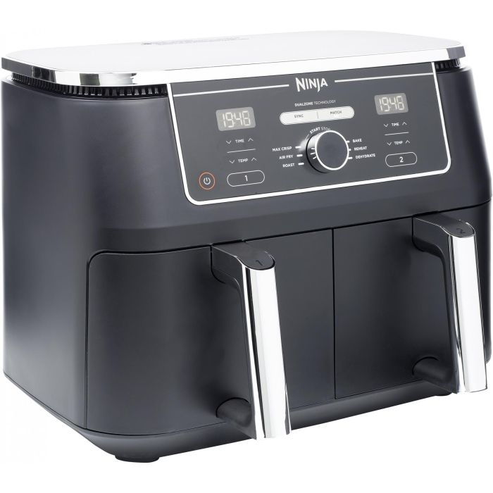 Ninja AF400EU Foodi MAX Dual Zone Freidora de Aire Caliente 9.5L Negra con Funciones de Hornear, Asar y Deshidratar 3 Ninja AF400EU Foodi MAX Dual Zone Freidora de Aire Caliente 9.5L Negra con Funciones de Hornear, Asar y Deshidratar 3