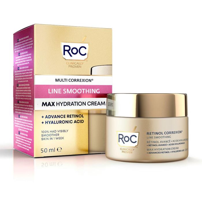 Roc RETINOL CORREXION LINE SMOOTHING ADVANCE Crema Hidratación Máxima Antiarrugas con Ácido Hialurónico 50 ml 1