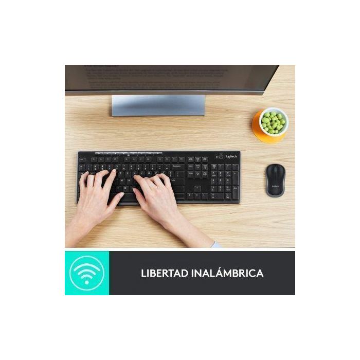Logitech Combo Teclado/Ratón Inalámbrico Multimedia MK270 920-004513 - Diseño Ergonómico y Largo Alcance 3
