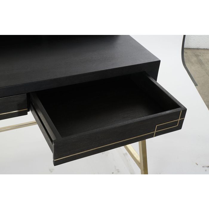 Escritorio Home Office DKD Home Decor Negro Dorado 70 x 93.5 x 119 cm 5 Escritorio Home Office DKD Home Decor Negro Dorado 70 x 93.5 x 119 cm 5