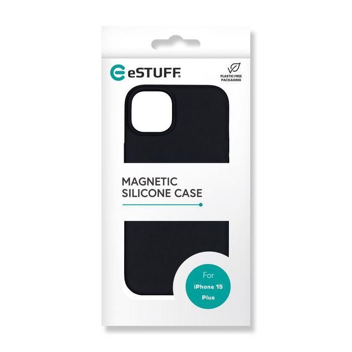 eSTUFF INFINITE ROME Funda Magnética de Silicona para iPhone 15 Plus - Negra - 81% material reciclado eSTUFF INFINITE ROME Funda Magnética de Silicona para iPhone 15 Plus - Negra - 81% material reciclado