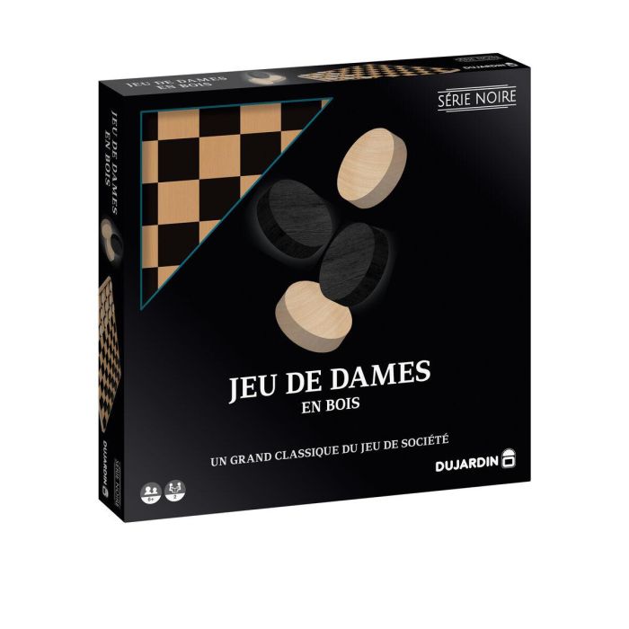 Dujardin DUJ3701656100560 Serie Negra Tablero de Damas Juego de Mesa para 7 Años 5