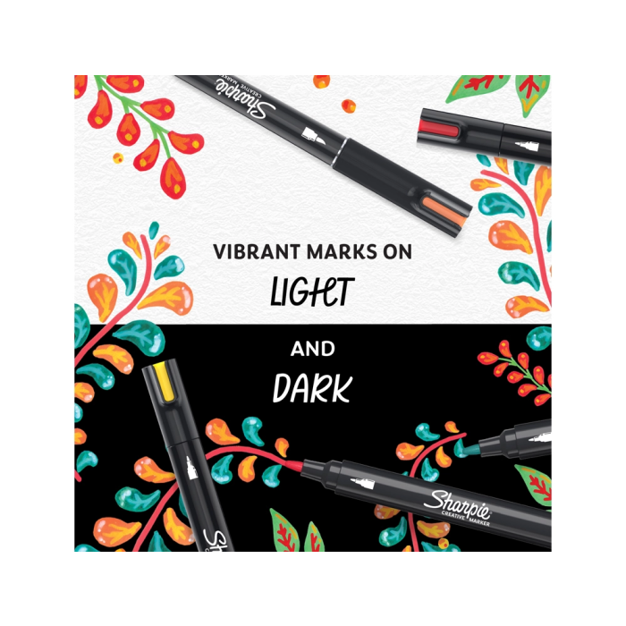 Sharpie Rotulador Acrílico Punta Redonda Blíster 2 Unidades Blanco y Negro para Múltiples Superficies 5 Sharpie Rotulador Acrílico Punta Redonda Blíster 2 Unidades Blanco y Negro para Múltiples Superficies 5