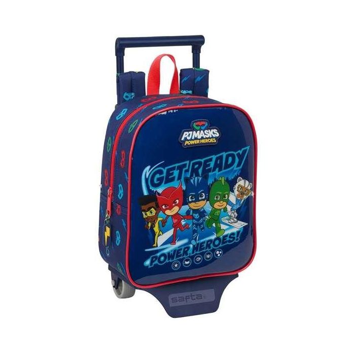 Mochila Escolar con Ruedas PJ Masks Ready Azul marino 22 x 27 x 10 cm 2 Mochila Escolar con Ruedas PJ Masks Ready Azul marino 22 x 27 x 10 cm 2