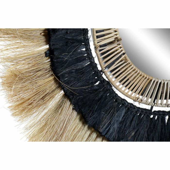 Espejo de pared DKD Home Decor Negro Natural Colonial 83 x 8 x 83 cm 2