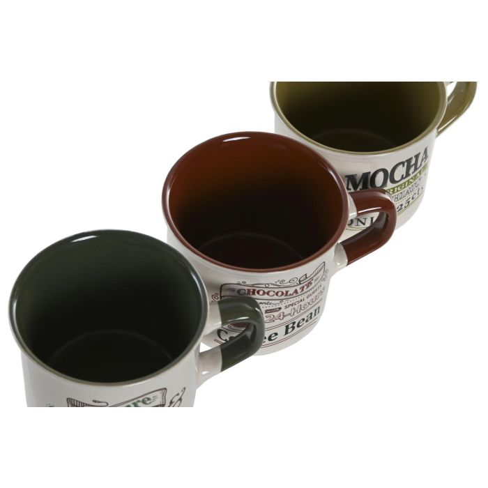 Taza Vintage DKD Home Decor Verde Blanco 8.3 x 7 x 10.5 cm (12 Unidades) 2 Taza Vintage DKD Home Decor Verde Blanco 8.3 x 7 x 10.5 cm (12 Unidades) 2