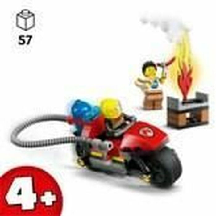 LEGO 60410 City Moto de Respuesta Rápida del Bombero, Vehículo de Juguete con 2 Minifiguras incl. Bombero 5