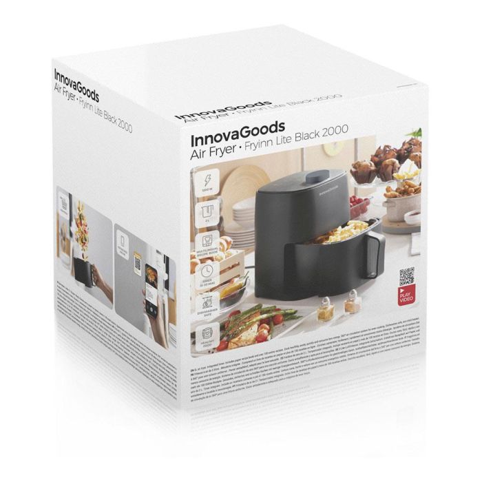 Innovagoods Freidora de aire 2,2L 1200W con cesta antiadherente, temporizador y sistema de aire 360°C V0103713 1 Innovagoods Freidora de aire 2,2L 1200W con cesta antiadherente, temporizador y sistema de aire 360°C V0103713 1