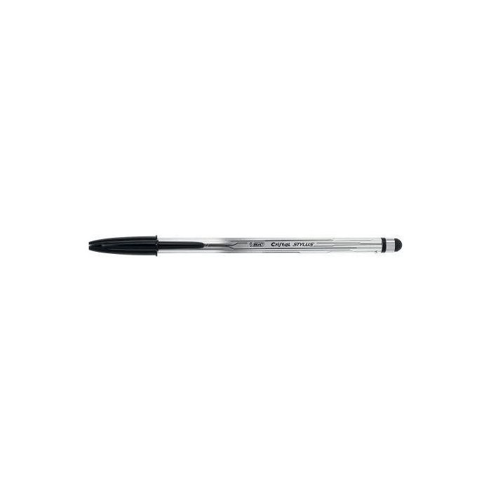 Bolígrafo de Tinta de Aceite Bic Cristal Stylus 9021211/ para Pantallas Táctiles/ Negro 1