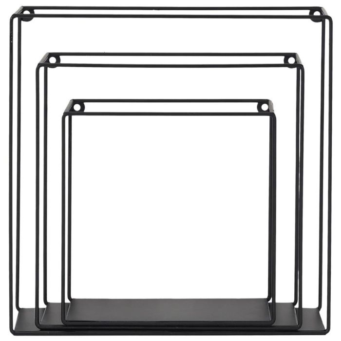 Home Deco Factory Juego 3 Estantes Metal Cuadrado Black Forest Pared Grande 30x10 Mediano 25x10 Pequeño 20x10 2 Home Deco Factory Juego 3 Estantes Metal Cuadrado Black Forest Pared Grande 30x10 Mediano 25x10 Pequeño 20x10 2