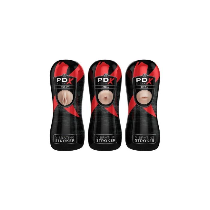 Masturbador Masculino Pipedream VIBRATING STROKER DISPLAY Negro 4 Masturbador Masculino Pipedream VIBRATING STROKER DISPLAY Negro 4