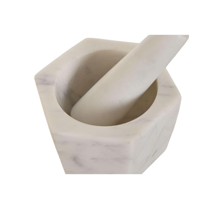 Mortero Urban DKD Home Decor Blanco 12.5 x 8 x 12.5 cm 3