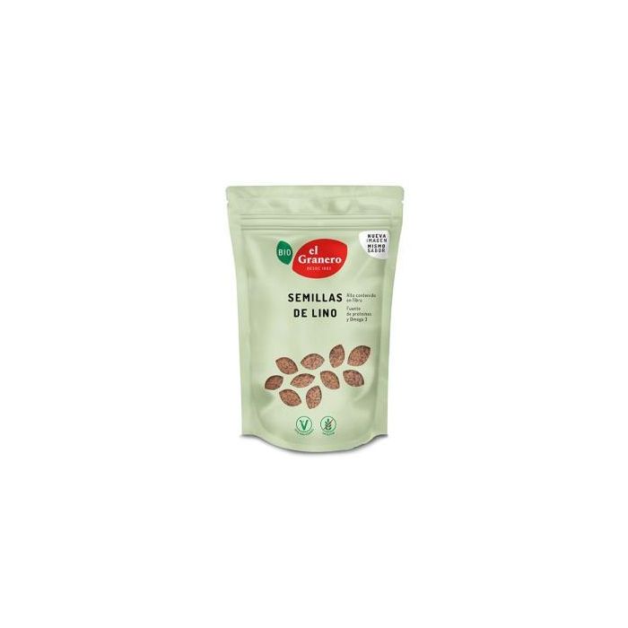 EL GRANERO Semillas de Lino Dorado Bio 500g para Zumos, Yogures, Ensaladas y Masas - Cultivo Ecológico