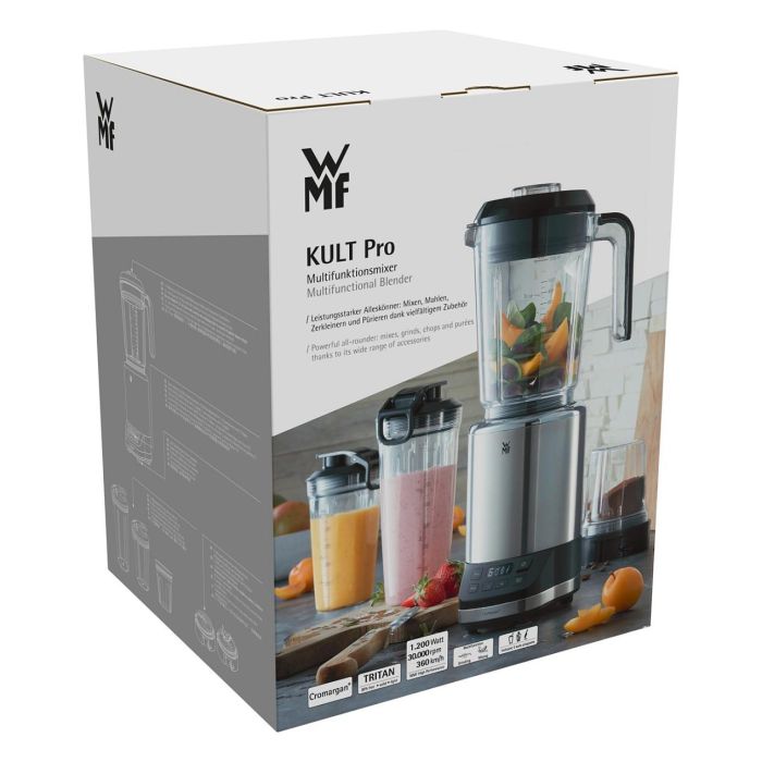 WMF 416530011 Batidora de vaso Kult Pro, 1200W, 1.2L, Acero Inoxidable, 30.000 RPM