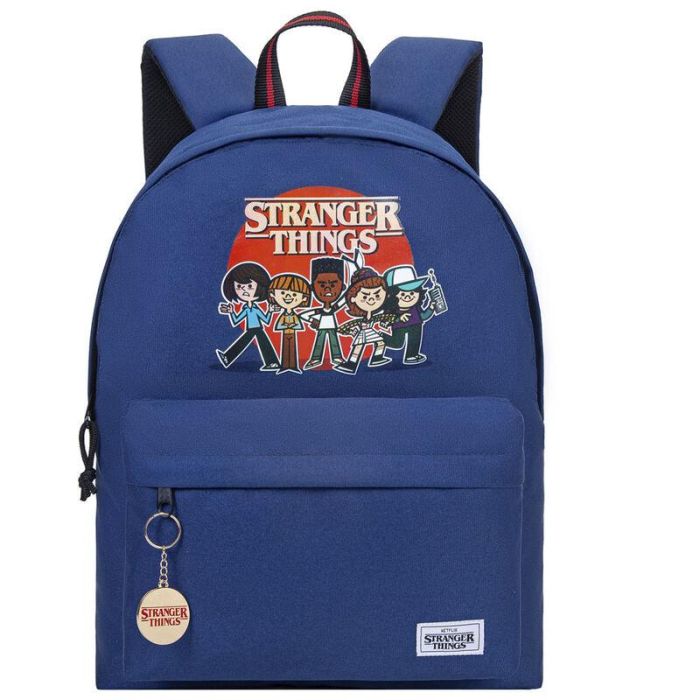 NETFLIX Mochila Stranger Things Gang 43cm con Espalda Acolchada y 2 Bolsillos - 43x32x15cm