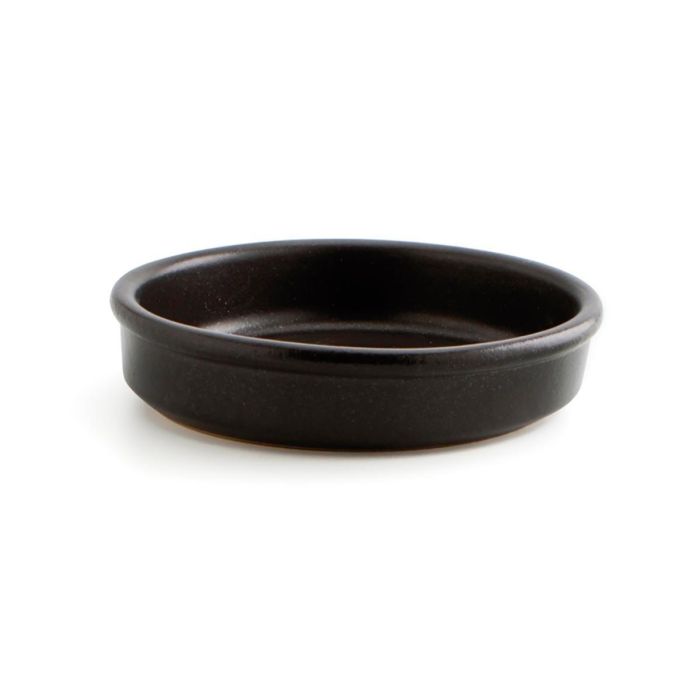 Anaflor Cazuela de Barro Cerámica Negra Mate 25 cm - Pack de 3 Unidades - Apta para Horno, Vitrocerámica, Gas y Eléctrica