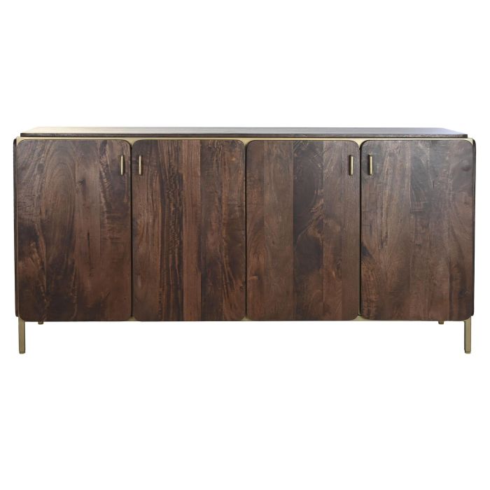 DKD Home Decor Buffet Moderno Marrón, Mueble Aparador de Almacenamiento para Salón y Comedor, Acero y Madera de Mango, 160x40x81 cm 6 DKD Home Decor Buffet Moderno Marrón, Mueble Aparador de Almacenamiento para Salón y Comedor, Acero y Madera de Mango, 160x40x81 cm 6