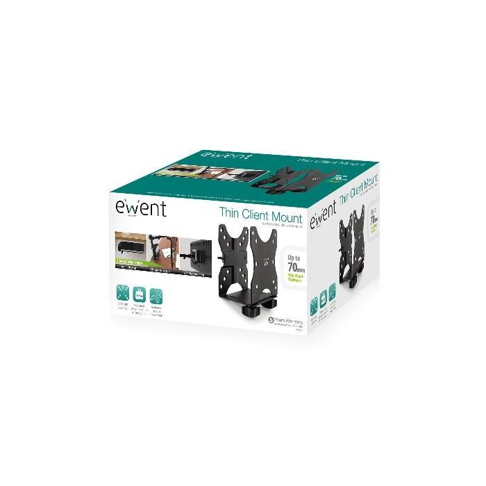 EWENT EW1517 Soporte y Montura para Estación de Trabajo/PC Todo en Uno, Negro, Carga Máxima 5 kg, VESA 50x50-100x100mm 3 EWENT EW1517 Soporte y Montura para Estación de Trabajo/PC Todo en Uno, Negro, Carga Máxima 5 kg, VESA 50x50-100x100mm 3