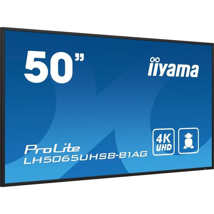 IIYAMA LH5065UHSB-B1AG Monitor 50" 4K UHD VA Panel 800cd/m² HDMI DisplayPort USB WiFi LAN Android 11 24/7 15