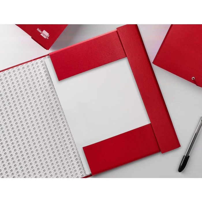 Carpeta Proyectos Liderpapel Folio Lomo 90 mm Carton Forrado Roja 9