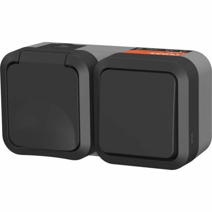 Toma doble - QUARX - Aqua Pro - Exterior, vertical, IP55, 250V, 16A 1 Toma doble - QUARX - Aqua Pro - Exterior, vertical, IP55, 250V, 16A 1