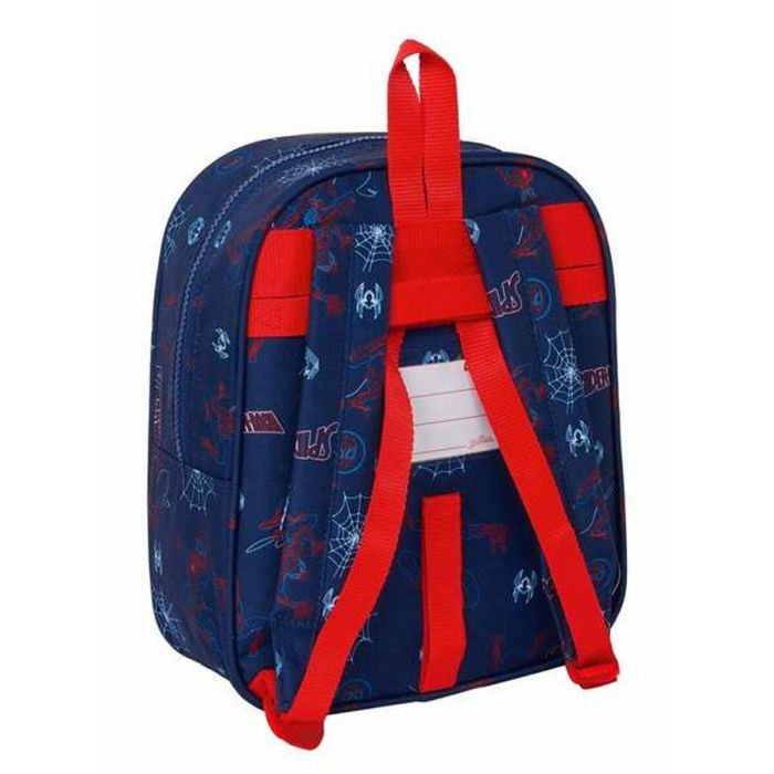 Mochila guarderia adapt.carro spider-man "neon" 22x27x10cm 1