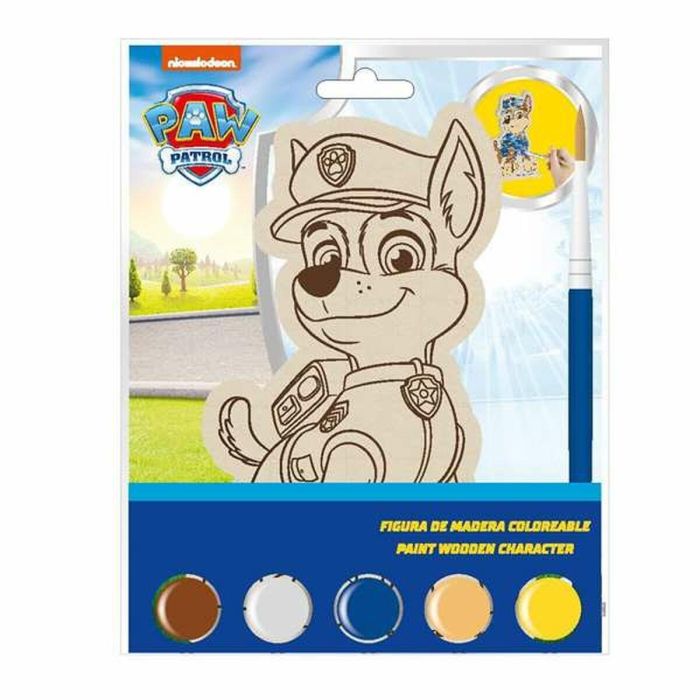 Cerdá Figuras Coloreables de Madera Paw Patrol para Niños +3 Años, Color Azul, 14x18x5 cm 2
