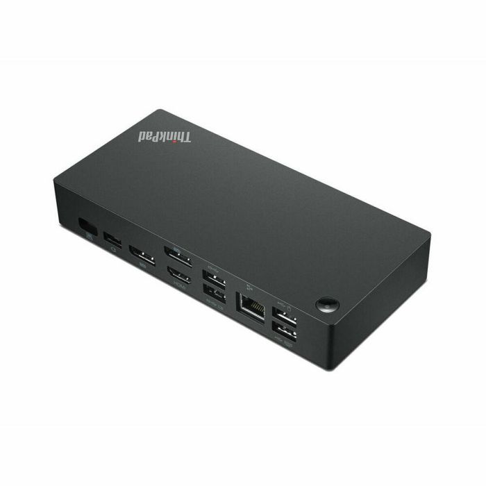 Lenovo ThinkPad Universal USB-C Dock, Estación de Acoplamiento USB 3.2 Gen 1 Type-C, Negro, Puertos HDMI y DisplayPort, Ethernet