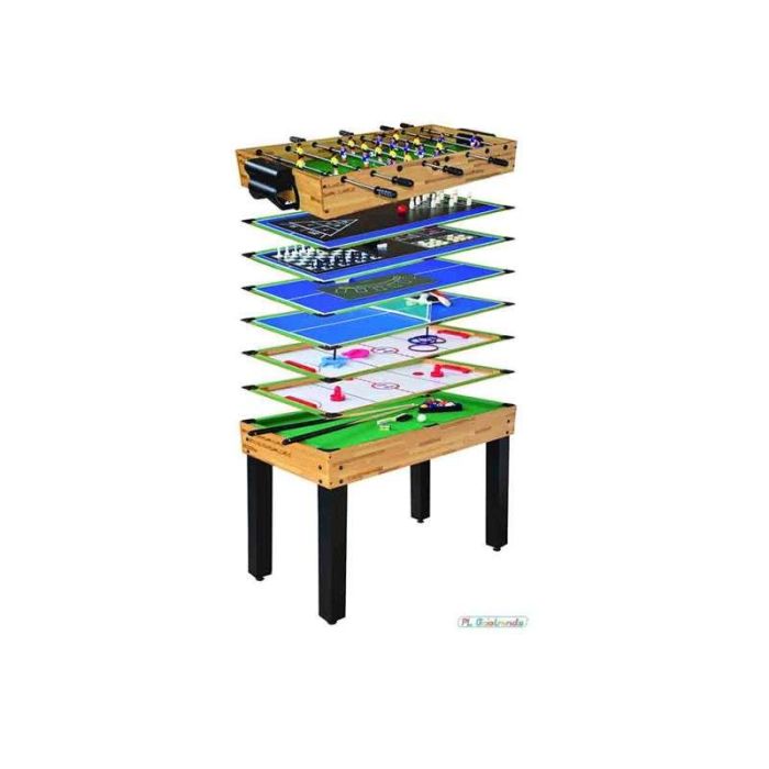 Mesa multijuegos de madera 12 en 1 124x61x81 cm 10 Mesa multijuegos de madera 12 en 1 124x61x81 cm 10