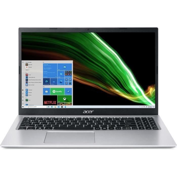 PC portátil - ACER - Aspire A315-58-39Q6 - 15.6'' FHD - Intel Core i3-1115G4 - 8GB RAM - 256 GB de almacenamiento SSD - Windows 11