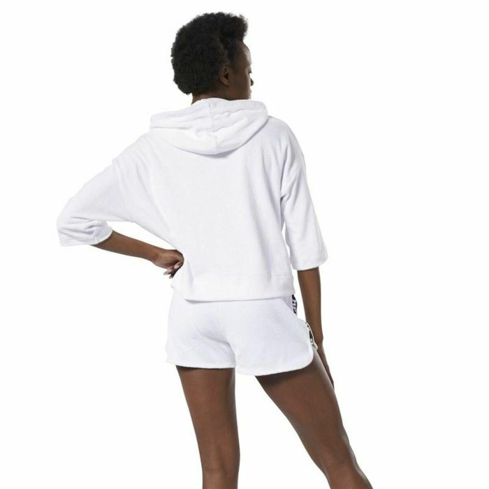 Sudadera con Capucha Mujer Reebok Wor Blanco XS 4 Sudadera con Capucha Mujer Reebok Wor Blanco XS 4