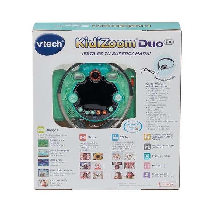 Camara Kidizoom Duo Fx 12 Aguamarina 80-519957 V-Tech 6 Camara Kidizoom Duo Fx 12 Aguamarina 80-519957 V-Tech 6