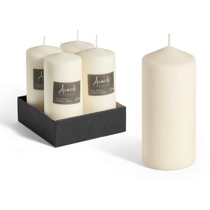 Vela Taco Crema Ancha 20Cm Acorde (8 Unidades) Vela Taco Crema Ancha 20Cm Acorde (8 Unidades)