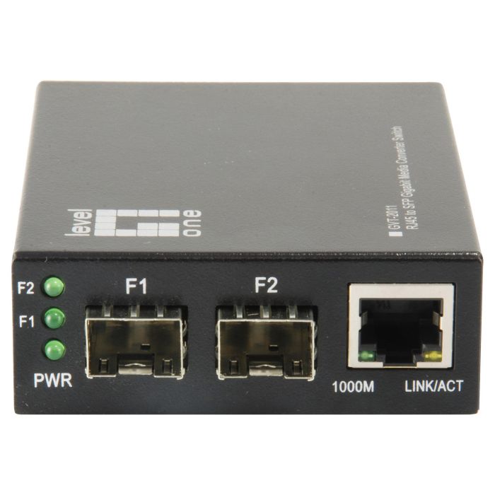 Level One Convertidor GVT-2011 Gigabit Ethernet 10/100/1000T a 1000SX 20km 1
