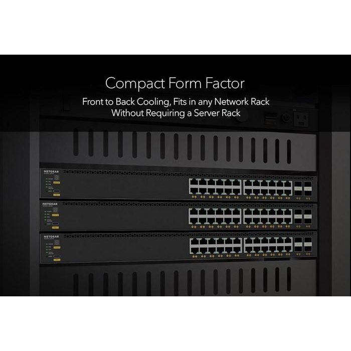 NETGEAR Switch M4350-24F4V 24x 10G SFP+ 4x SFP28 Gestionado L3 Montaje en Rack 1U 10