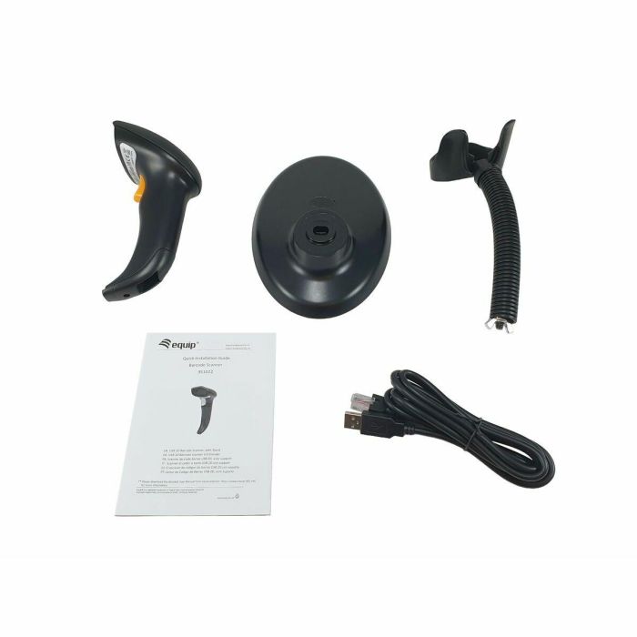 Equip Escáner Lector Código Barras 1D Láser 351022 IP54 Plug and Play Robusto 2