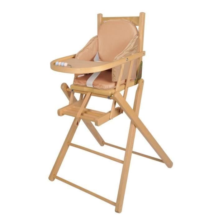 Cojín de silla - TINEO - Correas - 27 x 26 x 33 cm - Azúcar moreno 2