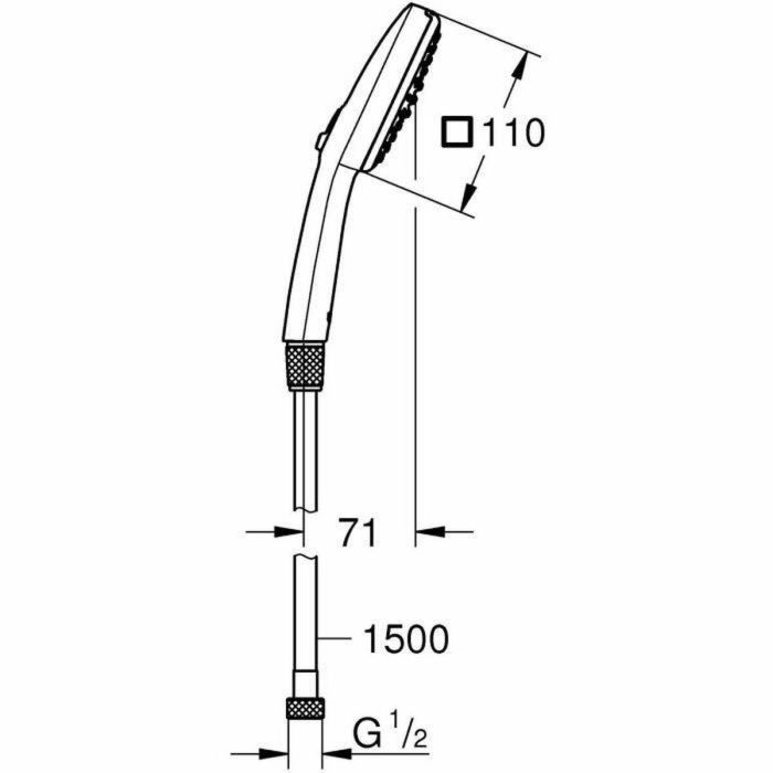Alcachofa de Ducha Grohe Plástico 1 Alcachofa de Ducha Grohe Plástico 1