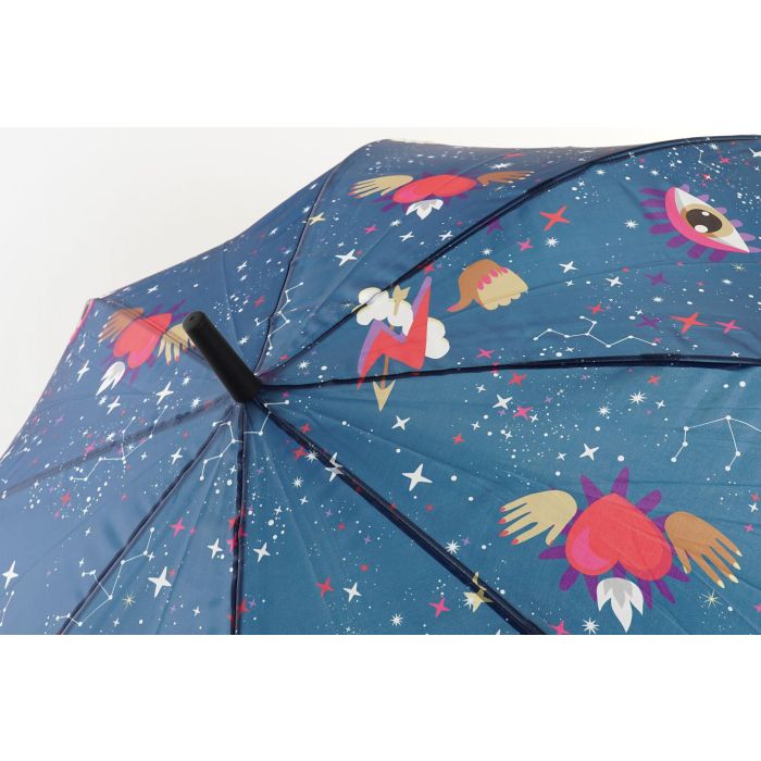 DKD Home Decor Paraguas Infantil "Good Luck" Lila Rosa 104 cm Diámetro, 85 cm Altura, Poliéster Inox, 8 Varillas - Pack 12 Unidades Surtidas 4 DKD Home Decor Paraguas Infantil "Good Luck" Lila Rosa 104 cm Diámetro, 85 cm Altura, Poliéster Inox, 8 Varillas - Pack 12 Unidades Surtidas 4