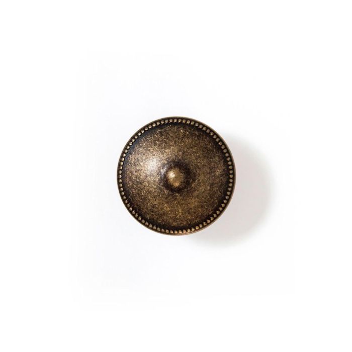 Rei Pomo Redondo Mueble Zamak Acabado Cuero Viejo Mod. 3121 Ø30mm (4 Unidades) 1