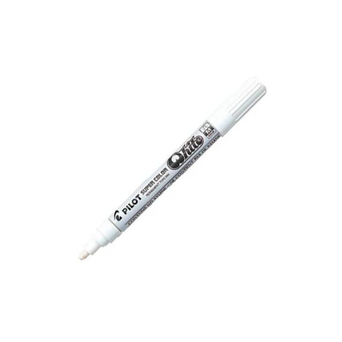 Pilot Marcador Permanente Blanco Desechable de Punta Media (12 Unidades) (12 Unidades)