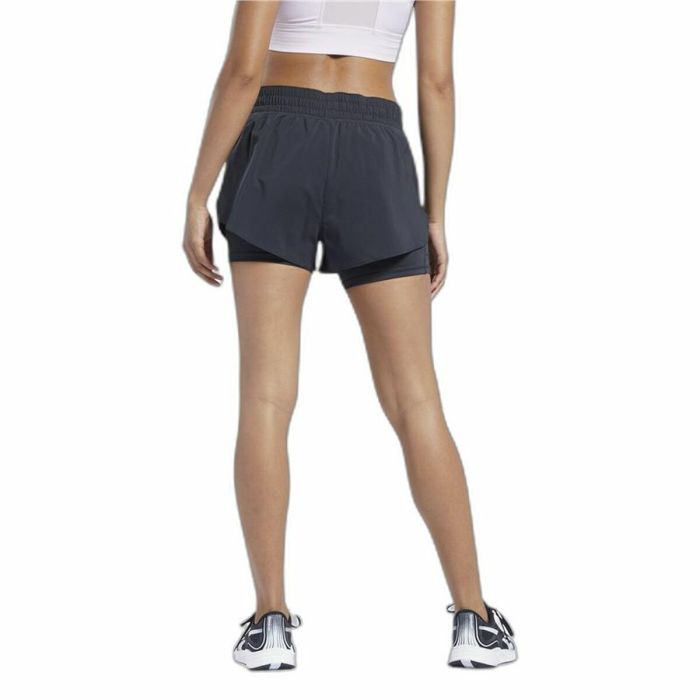Pantalones Cortos Deportivos para Mujer Reebok Wor Run 2 In 1 Short Negro 4 Pantalones Cortos Deportivos para Mujer Reebok Wor Run 2 In 1 Short Negro 4