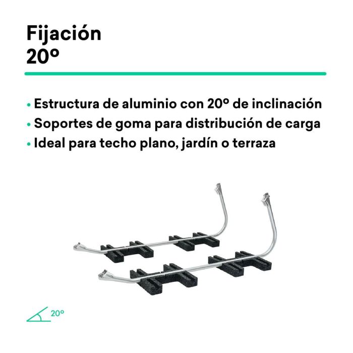 TORNASOL Kit solar autoinstalable 800W, x2 paneles solares rígidos, bifaciales, incl. 20º 8 TORNASOL Kit solar autoinstalable 800W, x2 paneles solares rígidos, bifaciales, incl. 20º 8