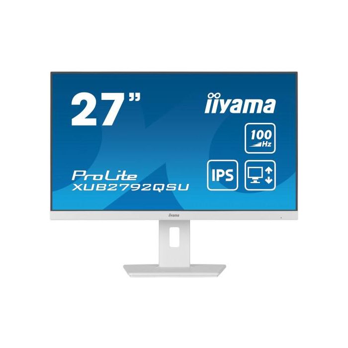 MONITOR IIYAMA 27"/2560 x 1440/3.7 MPX/WQHD/100Hz/250CD/16:9/HDMI/LED/BLANCO MONITOR IIYAMA 27"/2560 x 1440/3.7 MPX/WQHD/100Hz/250CD/16:9/HDMI/LED/BLANCO