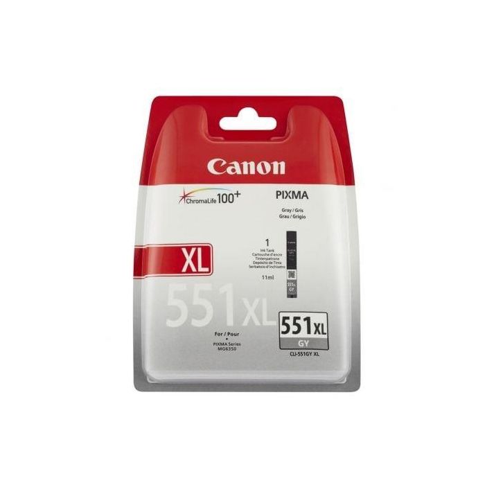 Cartucho de Tinta Original Canon CLI-551GY XL Alta Capacidad/ Gris